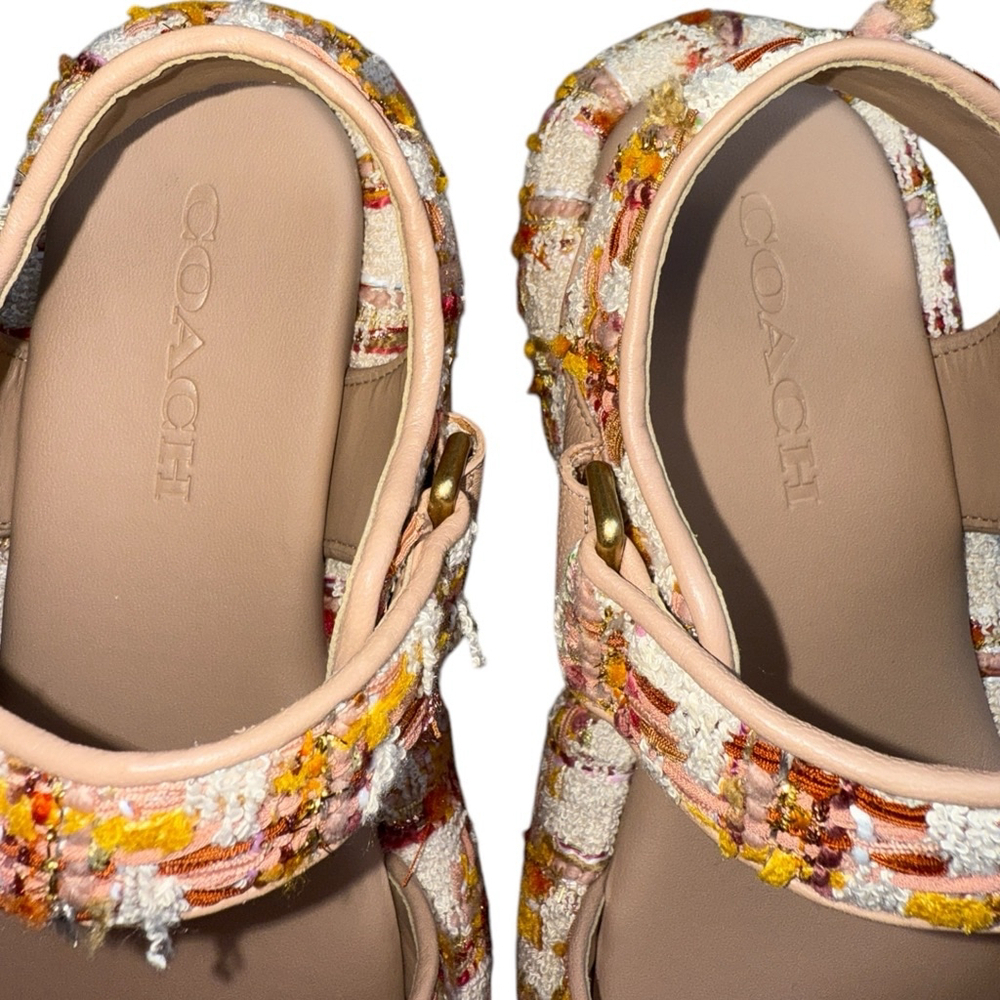 COACH Peyton Tweed Platform Sandals Women's Size 7.5 - Picture 9 of 15